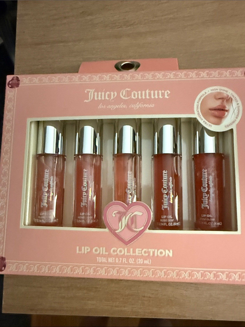 Juicy Couture Pink Lip Oil Collection - Five Glossy Shades